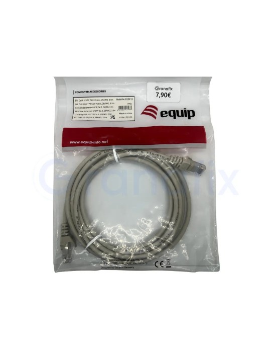 Cable de conexión  U/UTP, Cat.6, 26AWG, 3.0m