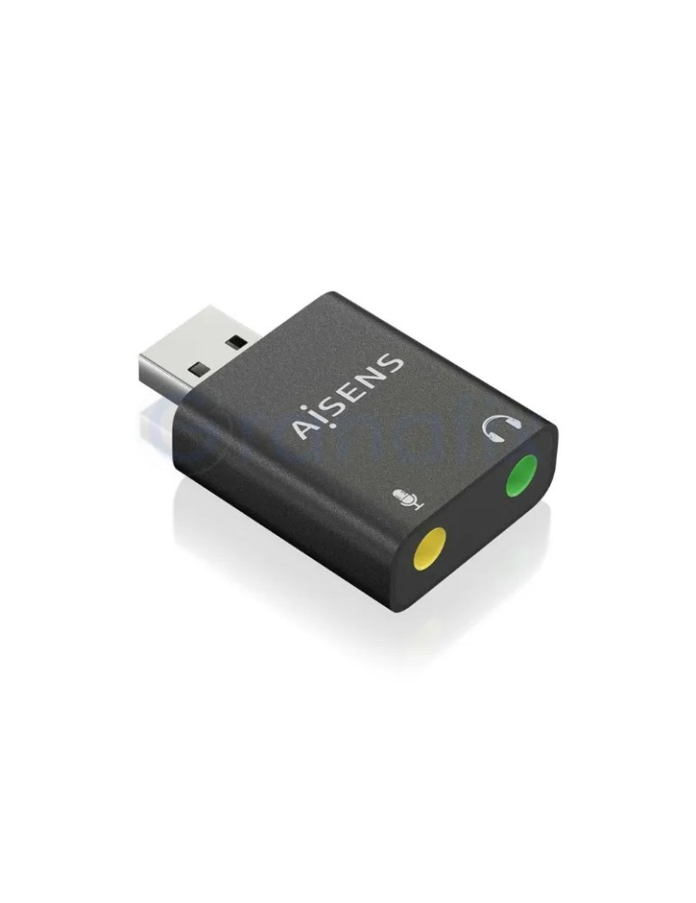 Tarjeta de Sonido Aisens USB Macho - 2x Jack 3.5 Hembra