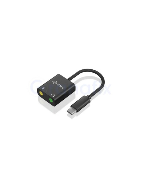 Tarjeta de Sonido Aisens USB-C Macho - 2xJack 3.5 Hembra