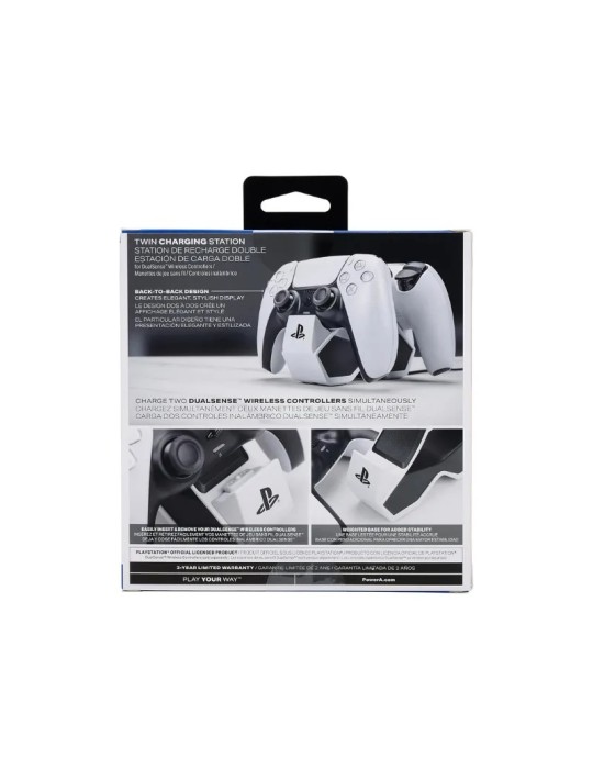 PowerA Base de carga Playstation para 2 Dualsense PS5 Blanca