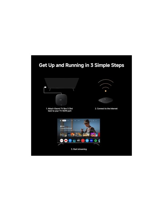 Xiaomi TV Box S 4K Ultra HD 3Gen Google TV Negro