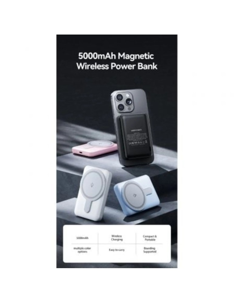 Powerbank 5000mAh Vention FHSW0 20W Wireless Blanca