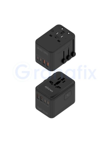 Aisens adaptador de corriente universal viaje QC3.0 25W Negro 2