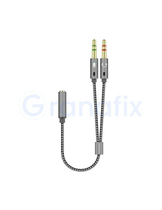 Aisens cable adaptador microfono y auriculares a jack 3.5mm