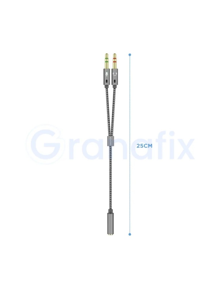 Aisens cable adaptador microfono y auriculares a jack 3.5mm