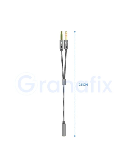 Aisens cable adaptador microfono y auriculares a jack 3.5mm