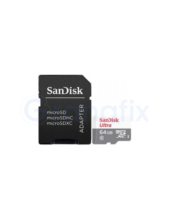 Sandisk Ultra Micro SD 64 GB Clase 10 + Adaptador