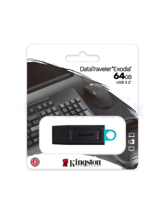 Pen Drive 64GB Kingston USB 3.2 DataTraveler EXODIA