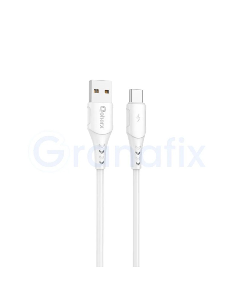 Qcharx Lisbon Cable USB a Tipo C 3A 1m Blanco