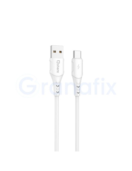 Qcharx Lisbon Cable USB a Tipo C 3A 1m Blanco