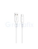 Qcharx Lisbon Cable USB a Tipo C 3A 1m Blanco