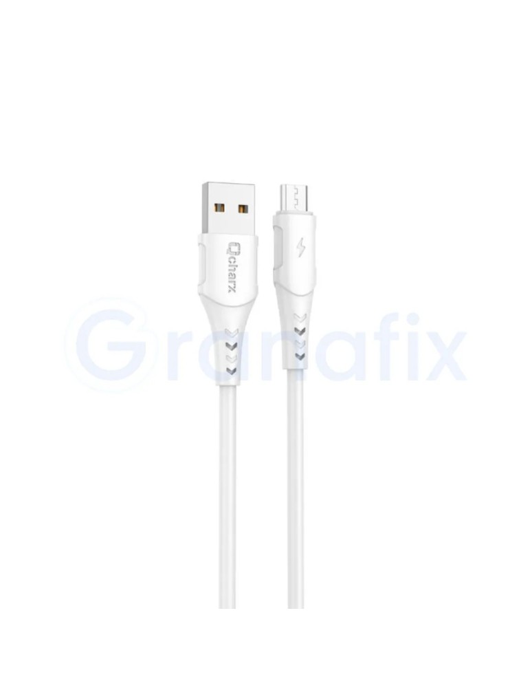 Qcharx Lisbon Cable USB a Micro 3A 1m Blanco