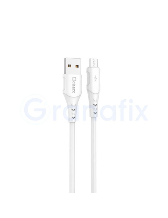 Qcharx Lisbon Cable USB a Micro 3A 1m Blanco