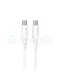 Qcharx Sofia Cable Tipo C a Tipo C 3A 60W 1m Blanco