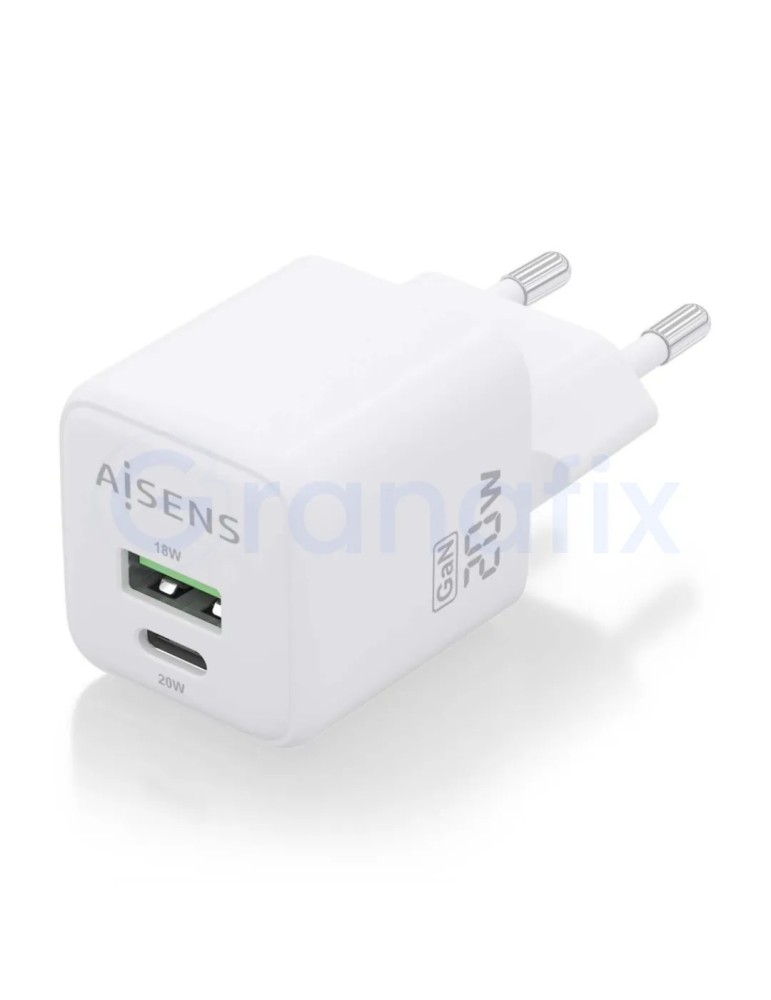 Cargador Gan Aisens Tipo-C - USB 20W