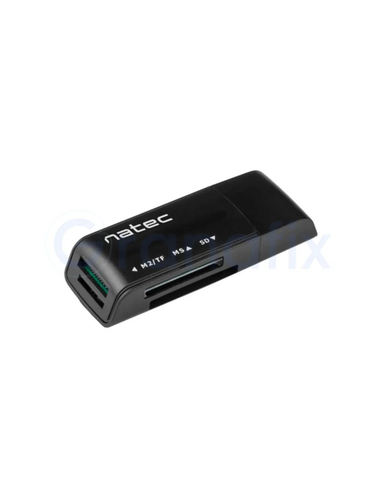 Lector de tarjetas NATEC Mini ANT 3 SDHC Negro