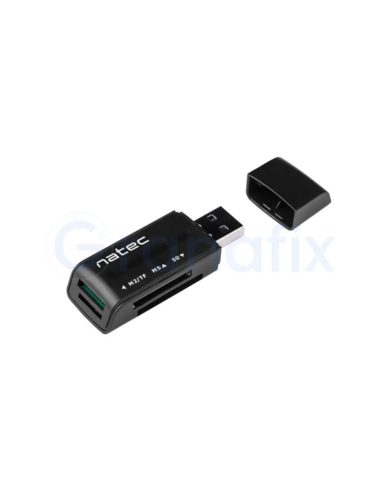 Lector de tarjetas NATEC Mini ANT 3 SDHC Negro