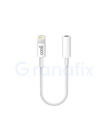 Adaptador Conector Lightning a Jack 3,5 mm COOL Blanco 2