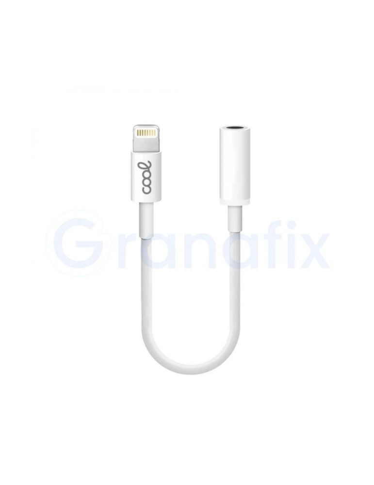 Adaptador Conector Lightning a Jack 3,5 mm COOL Blanco