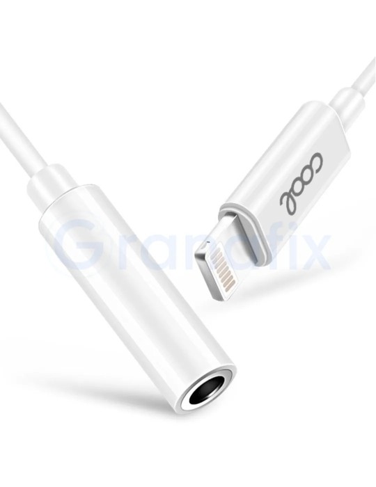 Adaptador Conector Lightning a Jack 3,5 mm COOL Blanco