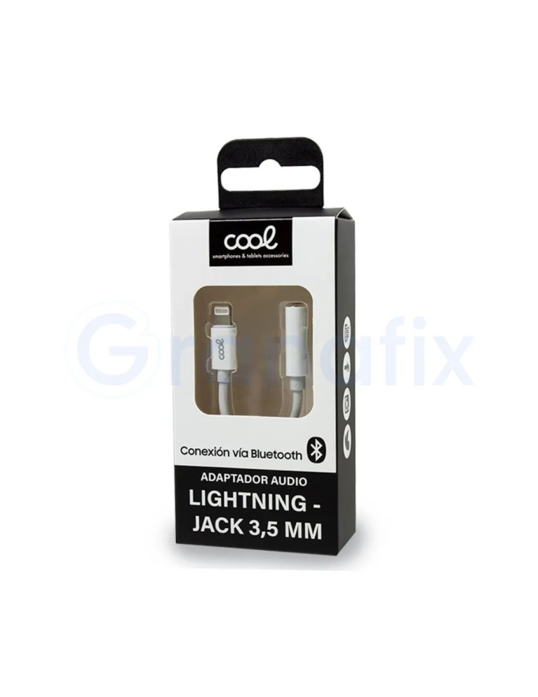 Adaptador Conector Lightning a Jack 3,5 mm COOL Blanco