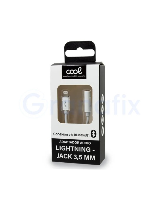 Adaptador Conector Lightning a Jack 3,5 mm COOL Blanco