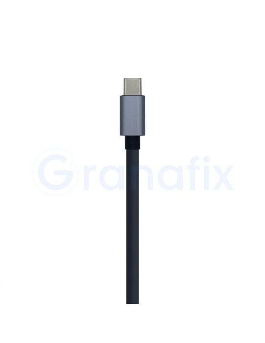 Hub USB Tipo-C Aisens 3xUSB 3.0 1xRJ45 Gris