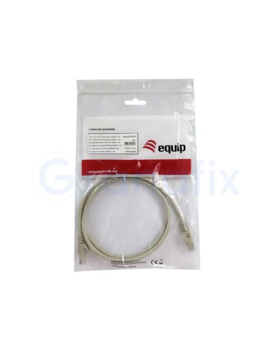 Equip Cable ethernet Cat.6 UTP 1m Gris