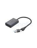 Adaptador Vention USB-C / USB-A Macho a HDMI Negro