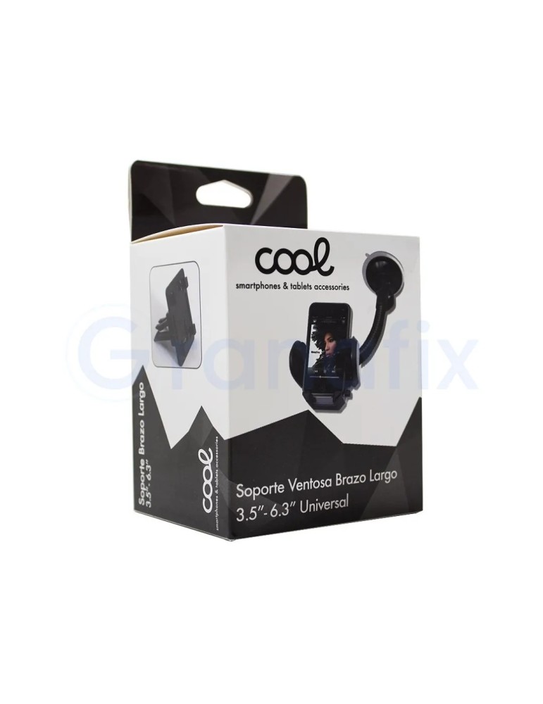 Soporte universal COOL coche ventosa para móvil brazo largo