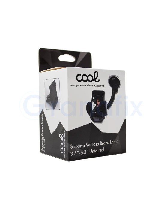 Soporte universal COOL coche ventosa para móvil brazo largo