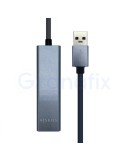 Hub USB-A Aisens 3xUSB 3.0 1xRJ45 Gris