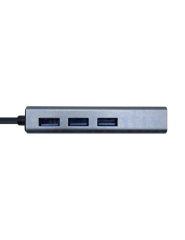 Hub USB-A Aisens 3xUSB 3.0 1xRJ45 Gris 2