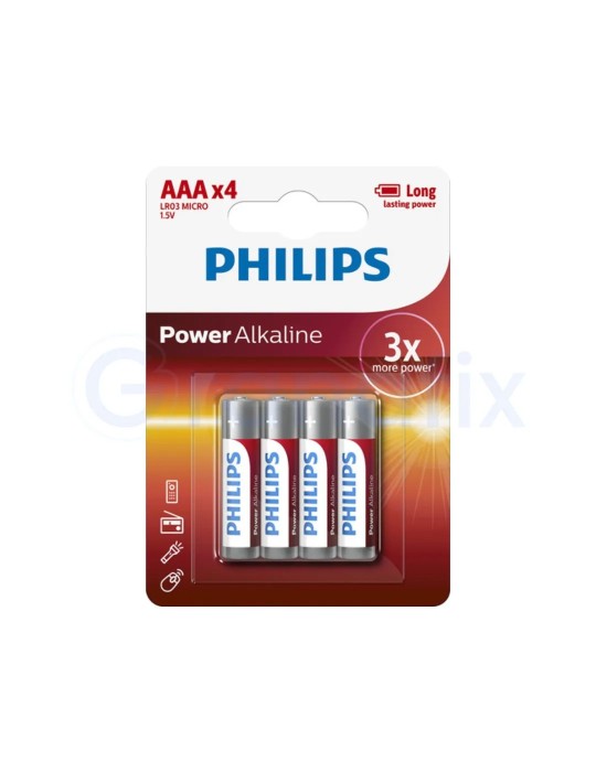Pila Alcalina AAA / LR-03 Philips 1,5V Blister (4 Unidades)
