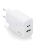 Cargador de Pared Blanco Aisens Tipo C / USB A 25W