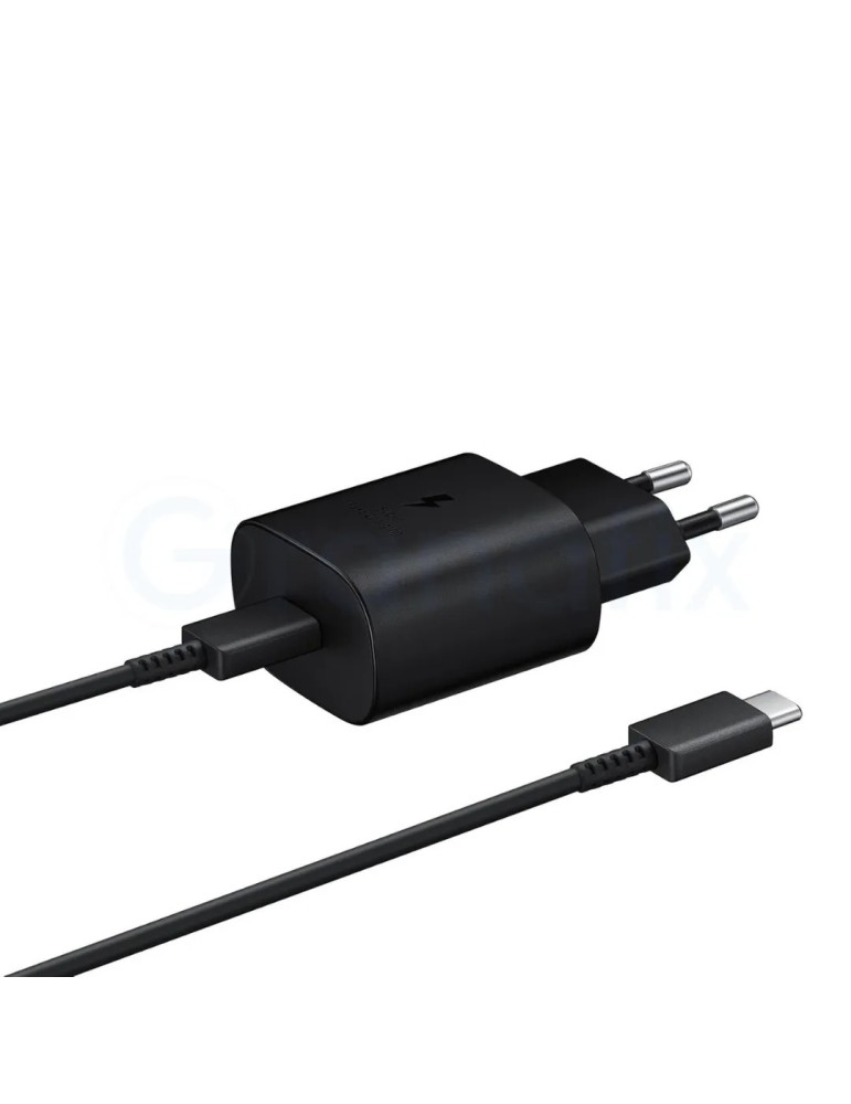 Samsung cargador Tipo C 25W + Cable Tipo C a Tipo C 1m Negro