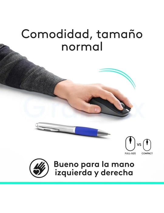 Ratón Logitech M190 Inalámbrico Gris marengo