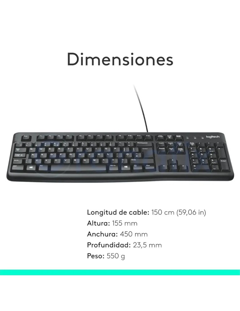 Teclado Logitech K120 Negro