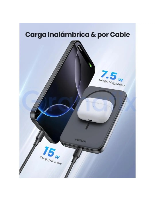 UGREEN Powerbank Magsafe 5000 mAh PD 15W Negro