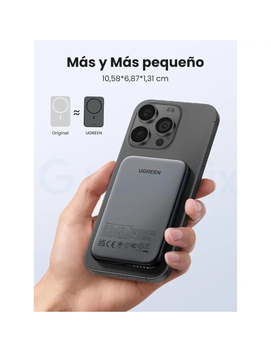 UGREEN Powerbank Magsafe 5000 mAh PD 15W Negro