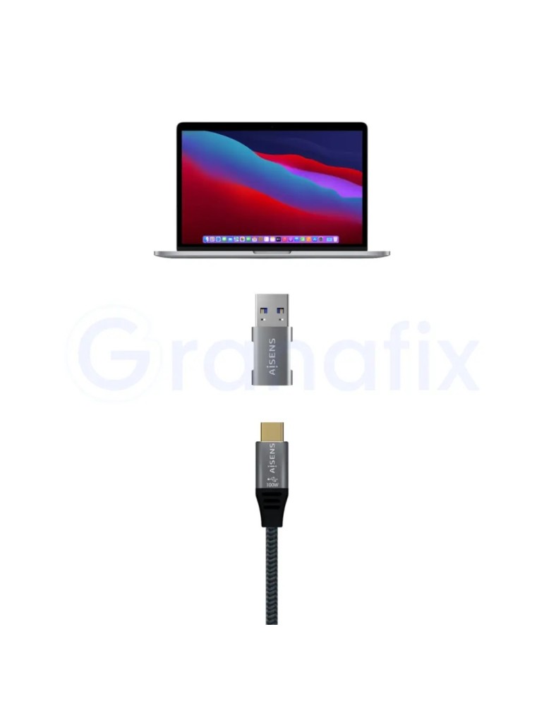 Aisens Mini Adaptador USB 3.2 GEN2 10G 3A Tipo USB-C/USB-A