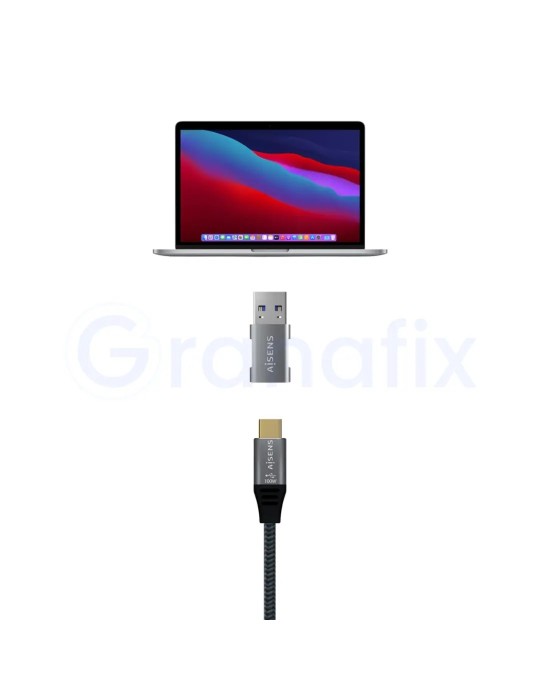 Aisens Mini Adaptador USB 3.2 GEN2 10G 3A Tipo USB-C/USB-A