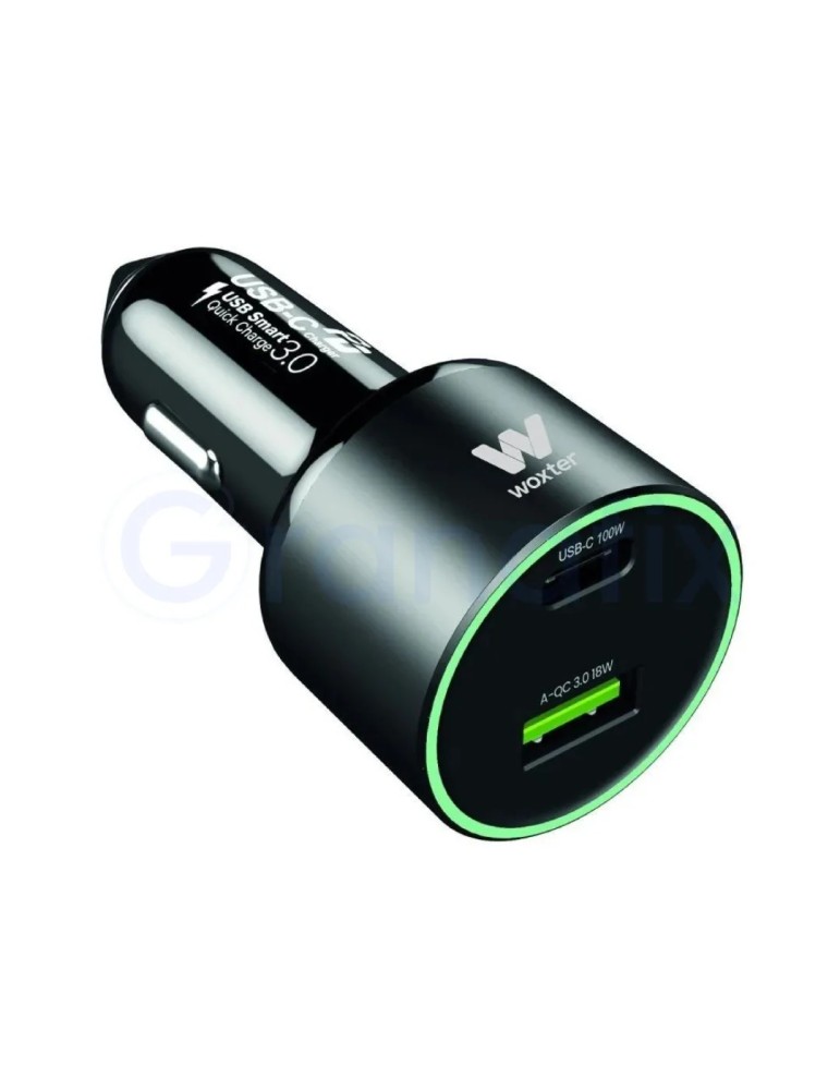 Cargador coche Woxter 100W Tipo C / 18W USB-A