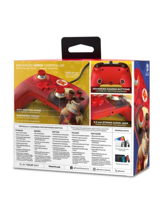 PowerA Mando con Cable Enhanced Nintendo Switch Donkey