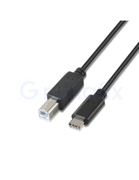 Cable USB 2.0 Impresora Aisens USB Tipo-C Macho/USB Tipo-B